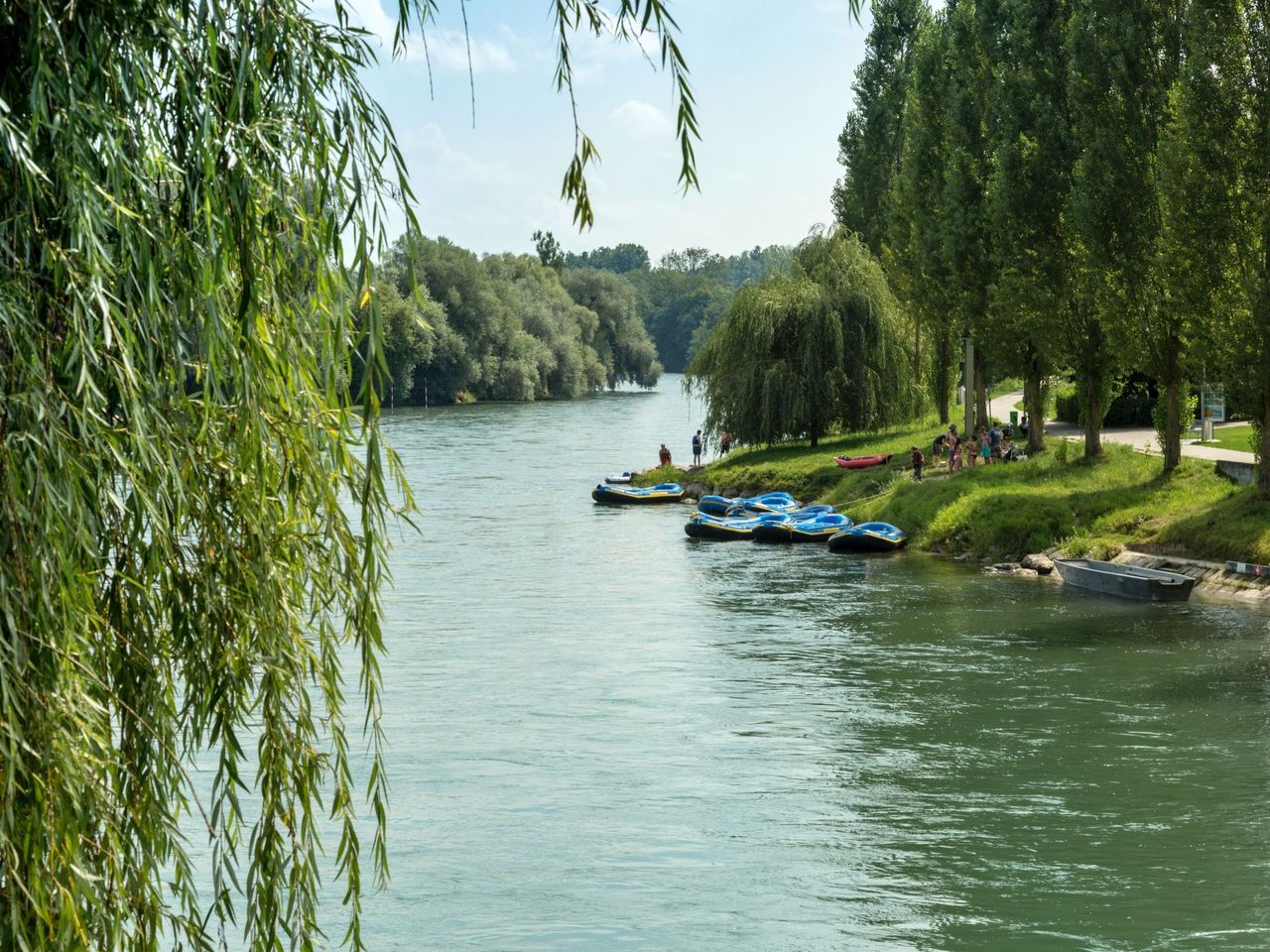 Schlauchboot Halbtagestour Reuss von Bremgarten nach Mellingen 