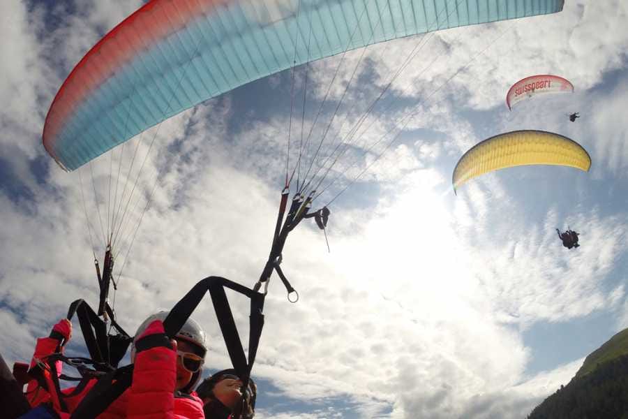 Davos Gleitschirmfliegen Tandem
