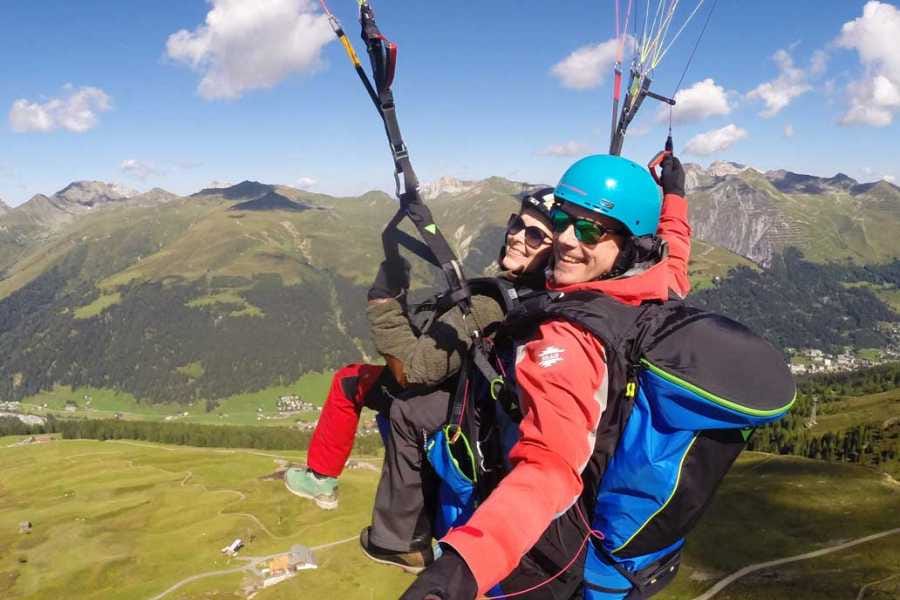 Davos Gleitschirmfliegen Tandem