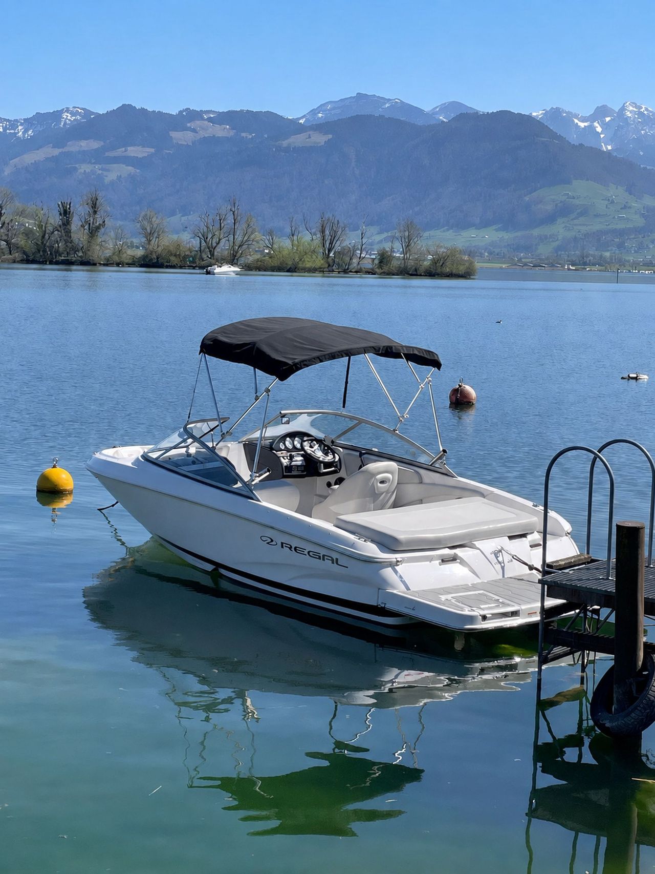 Sortie privée en bateau sur le lac de Zurich avec skipper et sports nautiques au départ de Rapperswil