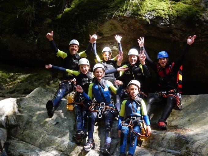 Verzascatal Canyoning Corippo Schlucht Basic für Anfänger 