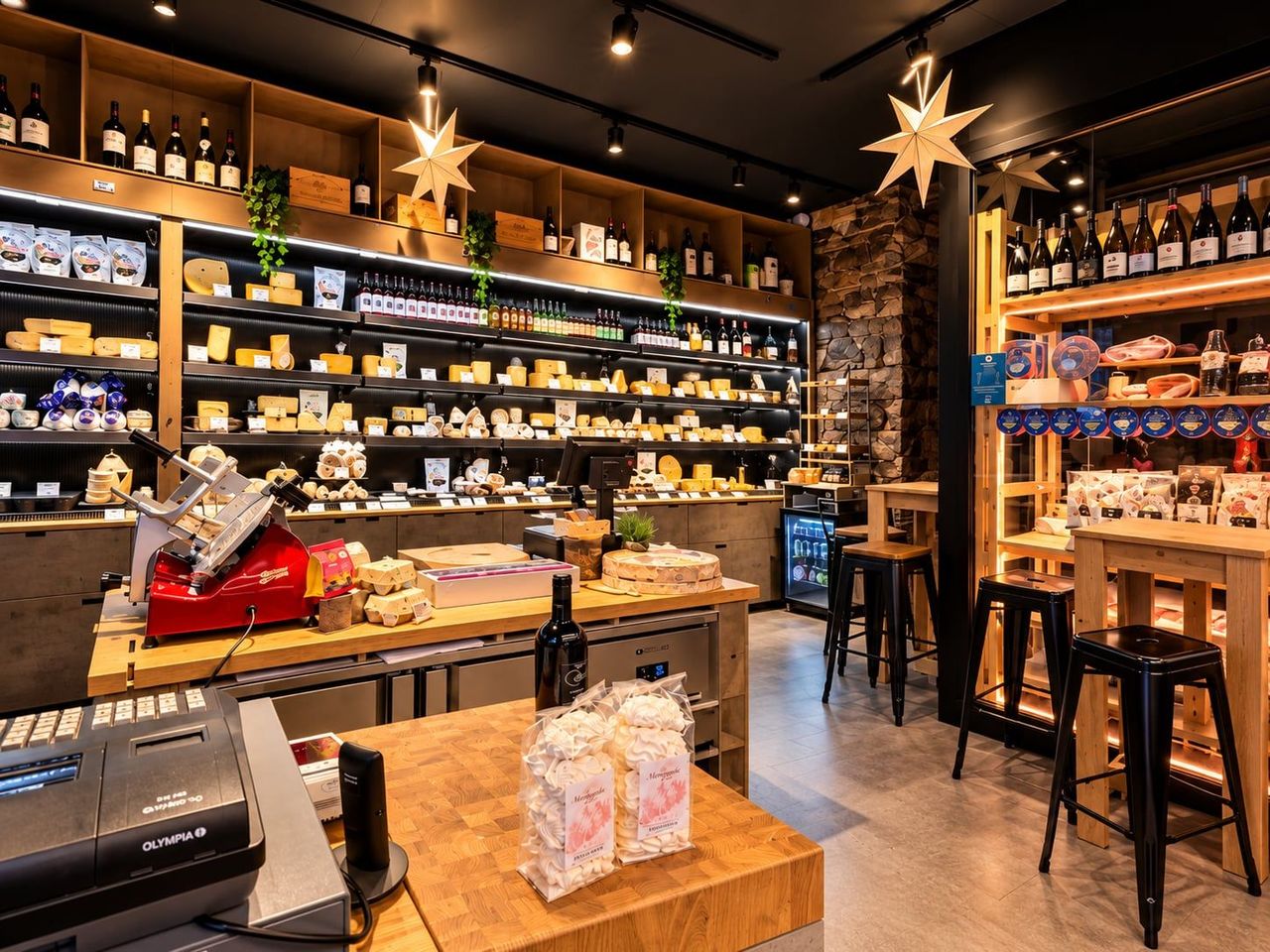 Degustazione di formaggi e vini in una formaggeria a Ginevra