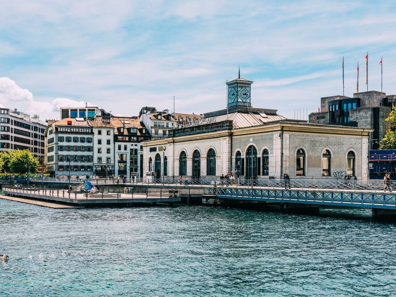Geneva: Jet d'eau, boat cruise and city tour including aperitif