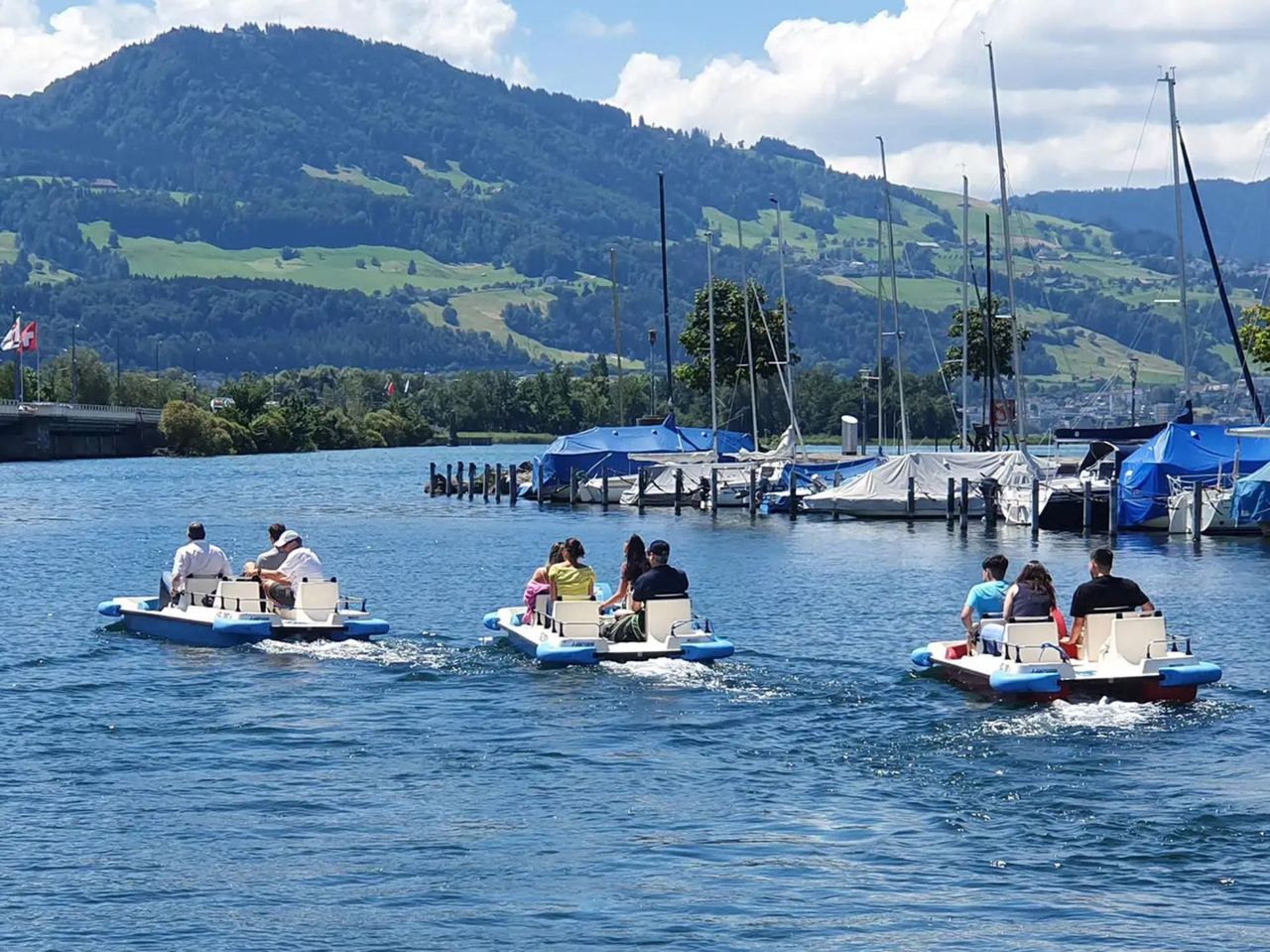 Pedalo-Rennen Teamevent auf dem Zürichsee