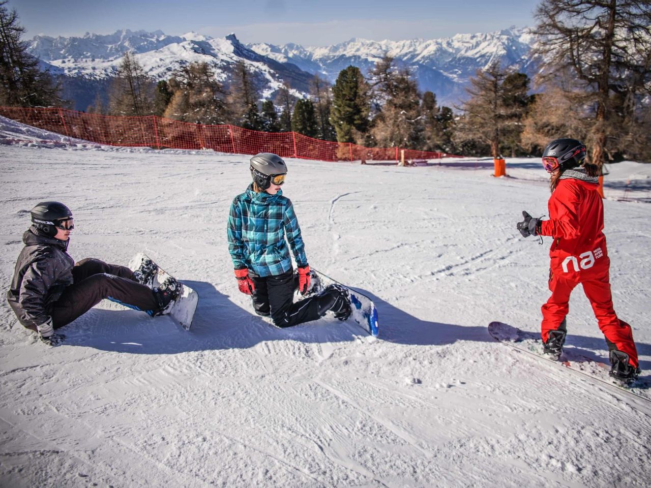 Snowboard lessons for teens and adults in Nendaz