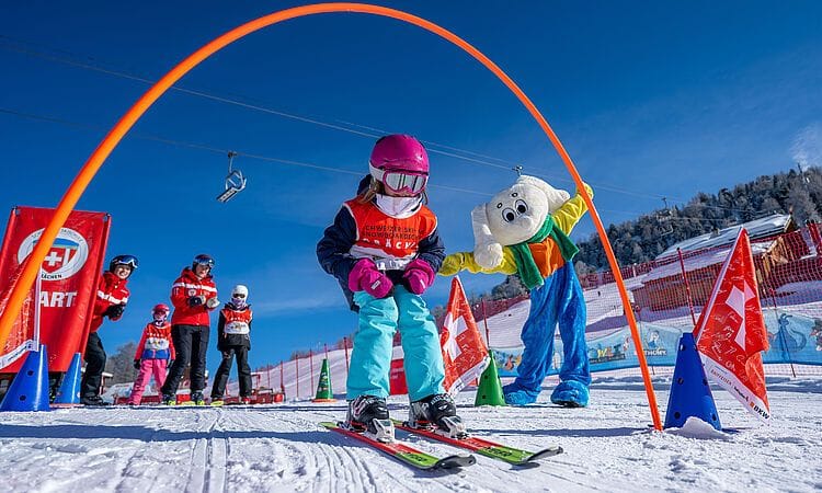 Corso di sci di gruppo per bambini a Grächen, 5 mezze giornate