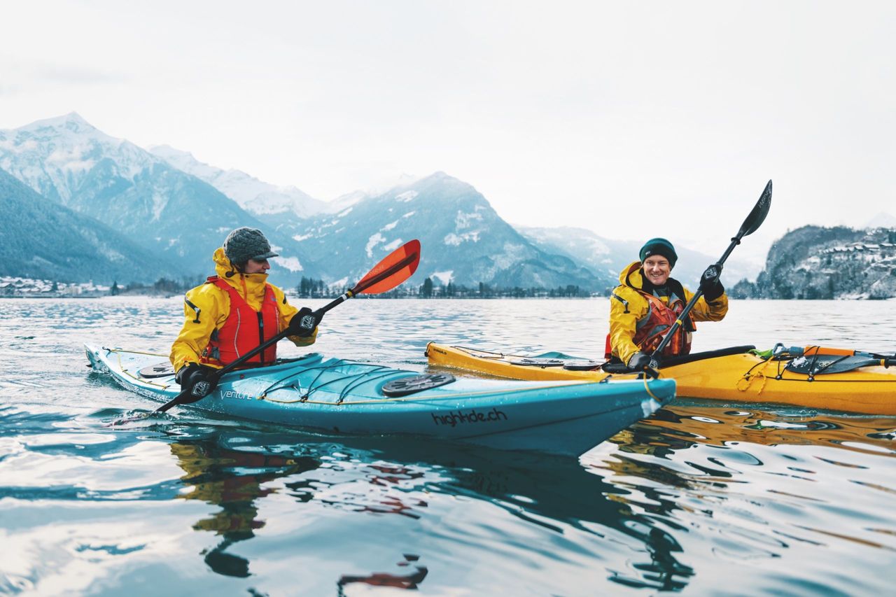 Kajak Tour im Winter auf dem Brienzersee