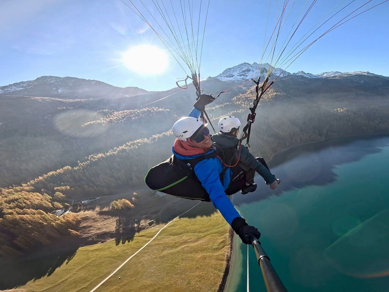 Paragliding privater Pilot ganzer Tag im Engadin