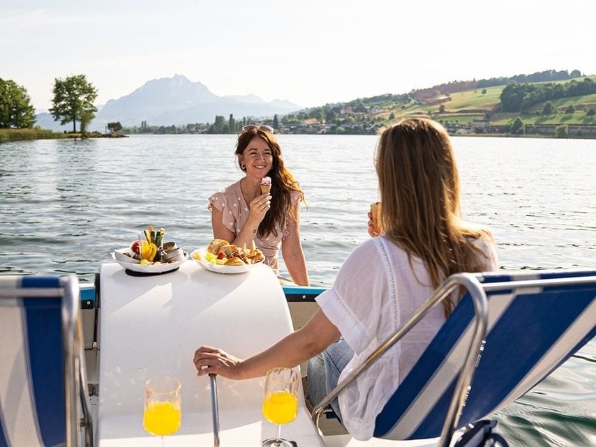 Pedalo Apero Picknick auf dem Vierwaldstättersee