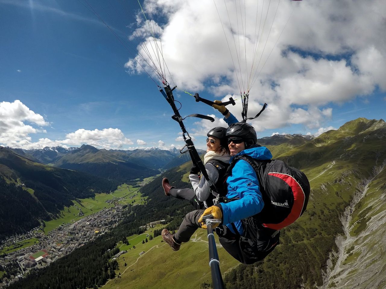 Parapendio Klosters in tandem per coppie da Gotschnagrat