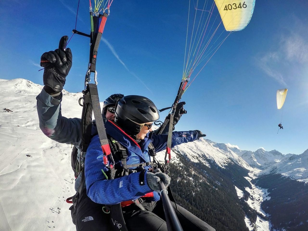 Klosters paragliding tandem from Gotschnagrat