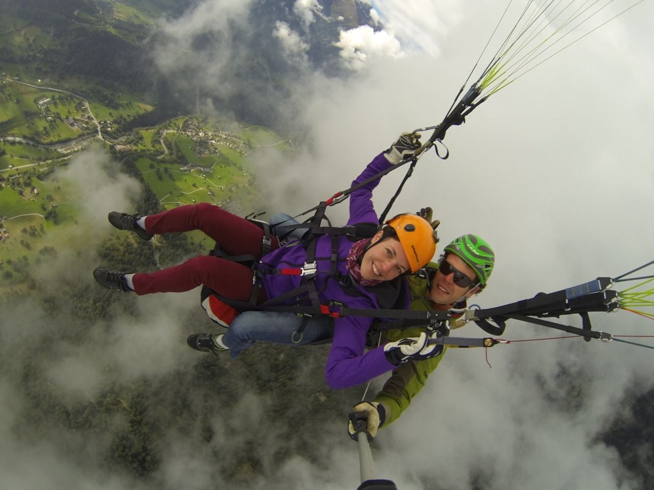 Belalp Gleitschirmfliegen Tandem im Wallis