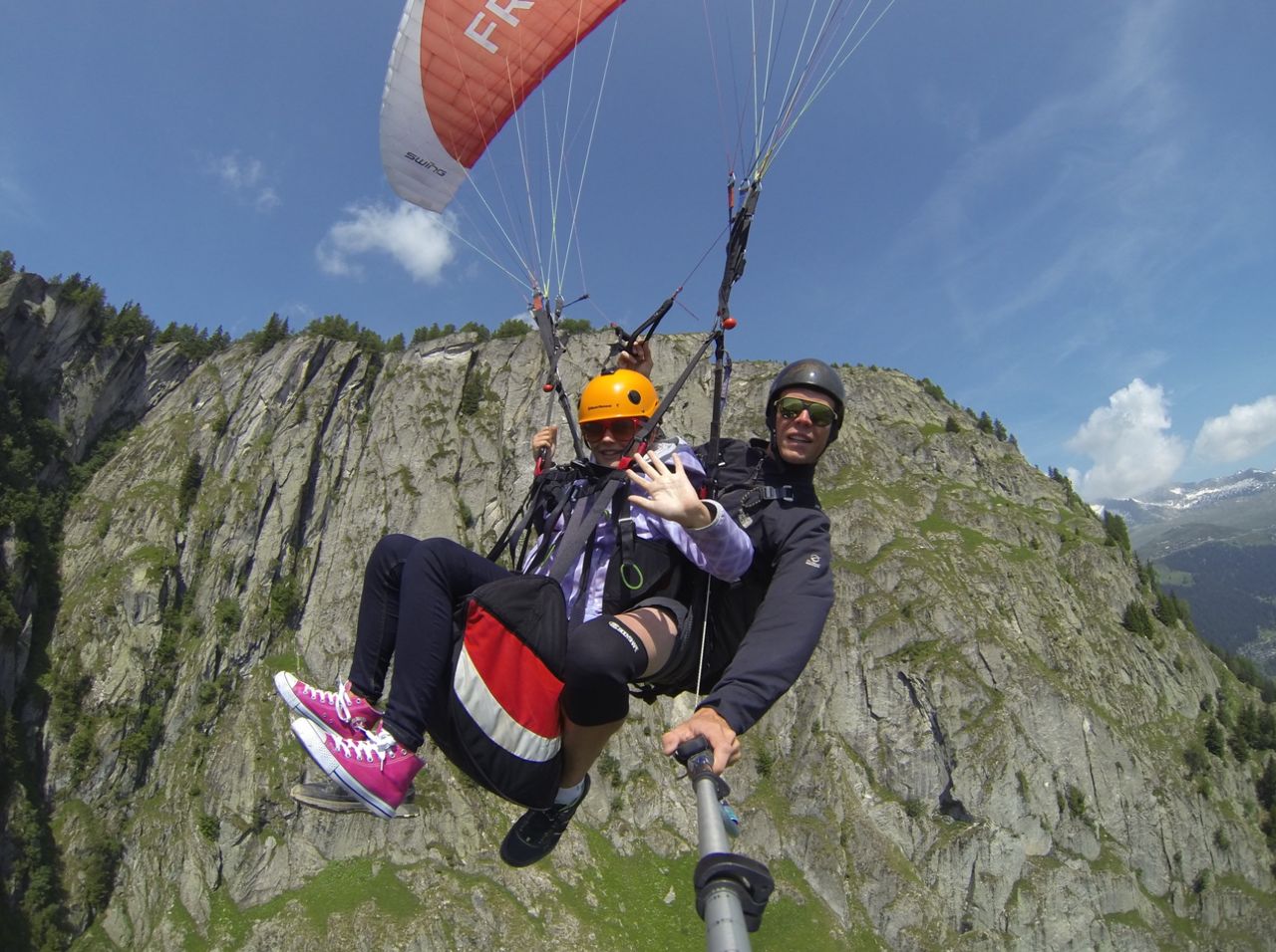 Belalp Gleitschirmfliegen Tandem im Wallis