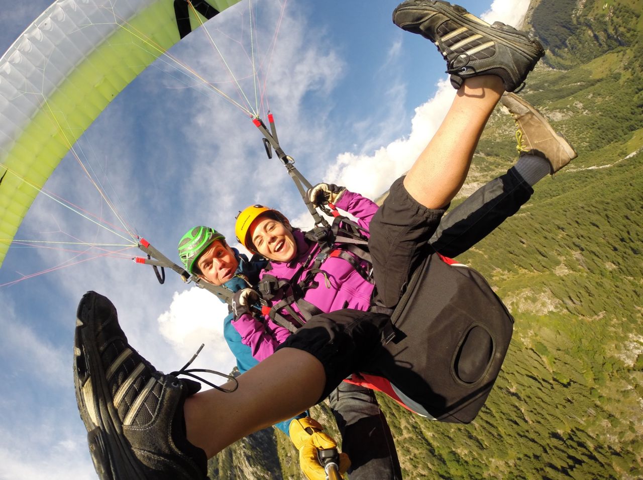 Belalp Gleitschirmfliegen Tandem im Wallis