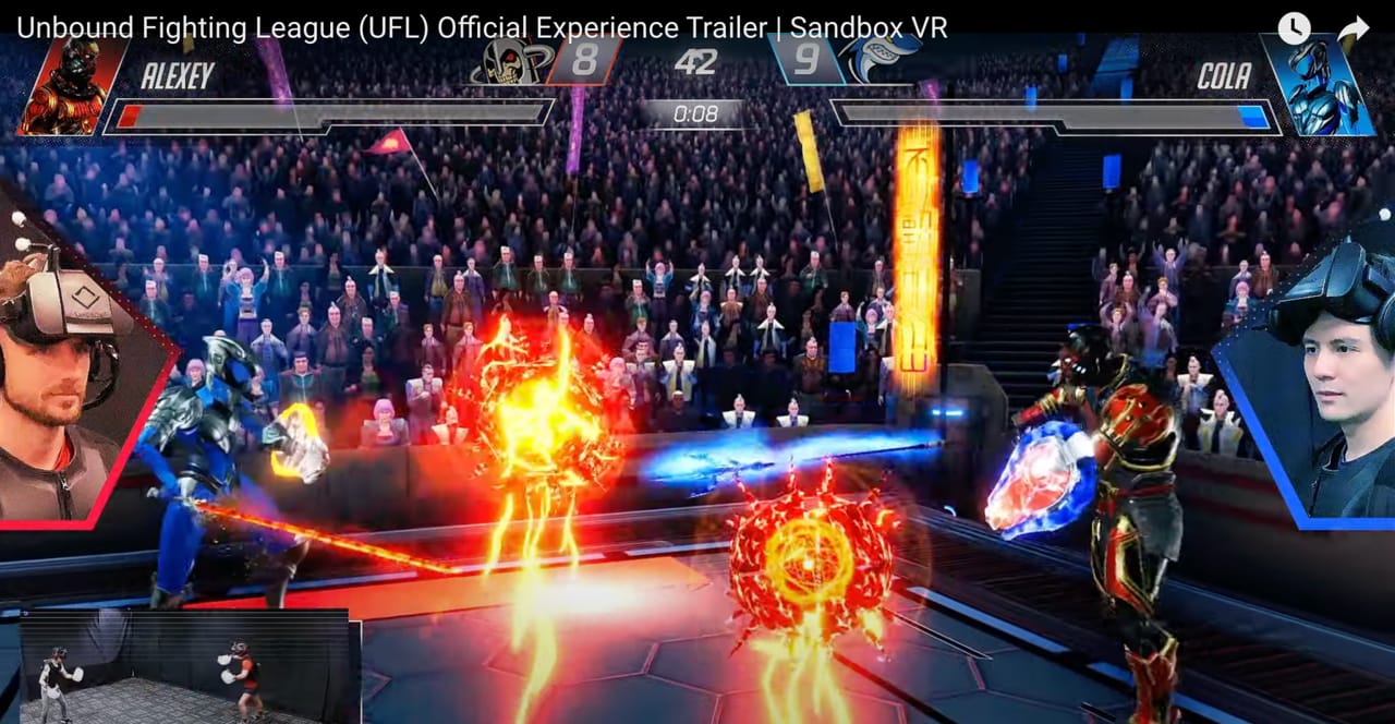 "UFL- Unbound Fighting League" Virtual Reality Spiel in Zürich