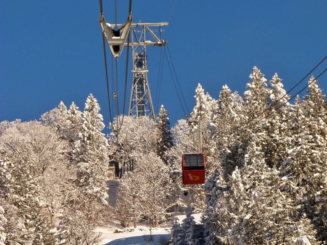 Engelberg-Ristis Winter Ticket Luftseilbahn ab Engelberg