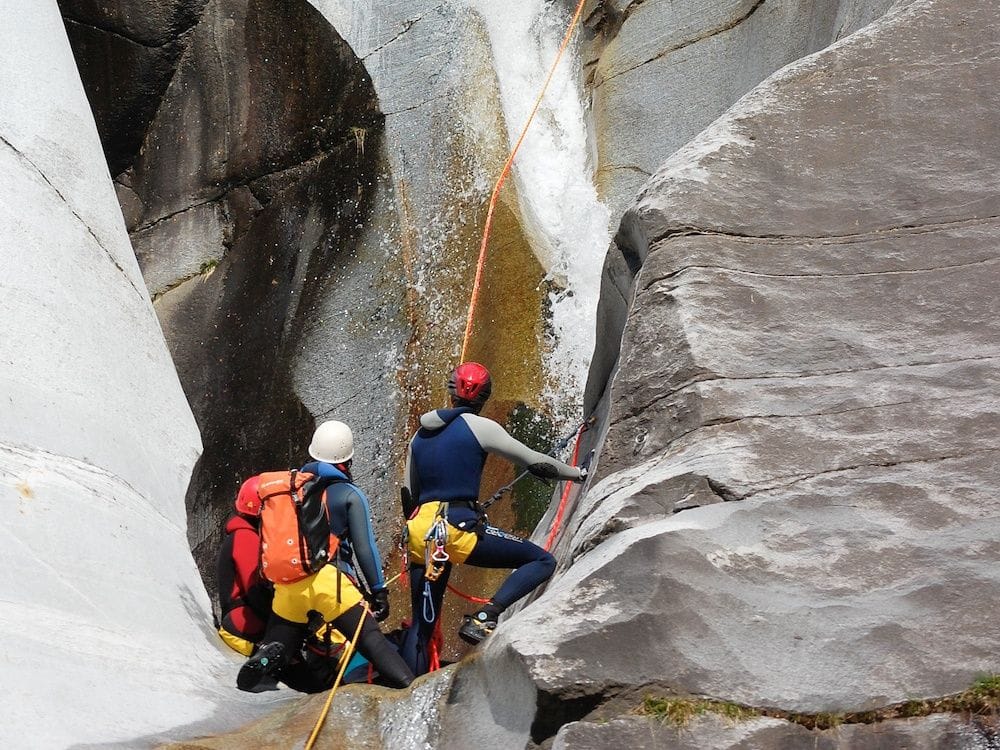 Canyoning in der Tête-Noire Schlucht nahe Chamonix