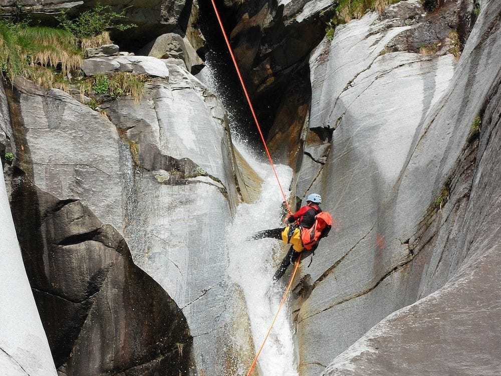Canyoning in der Tête-Noire Schlucht nahe Chamonix