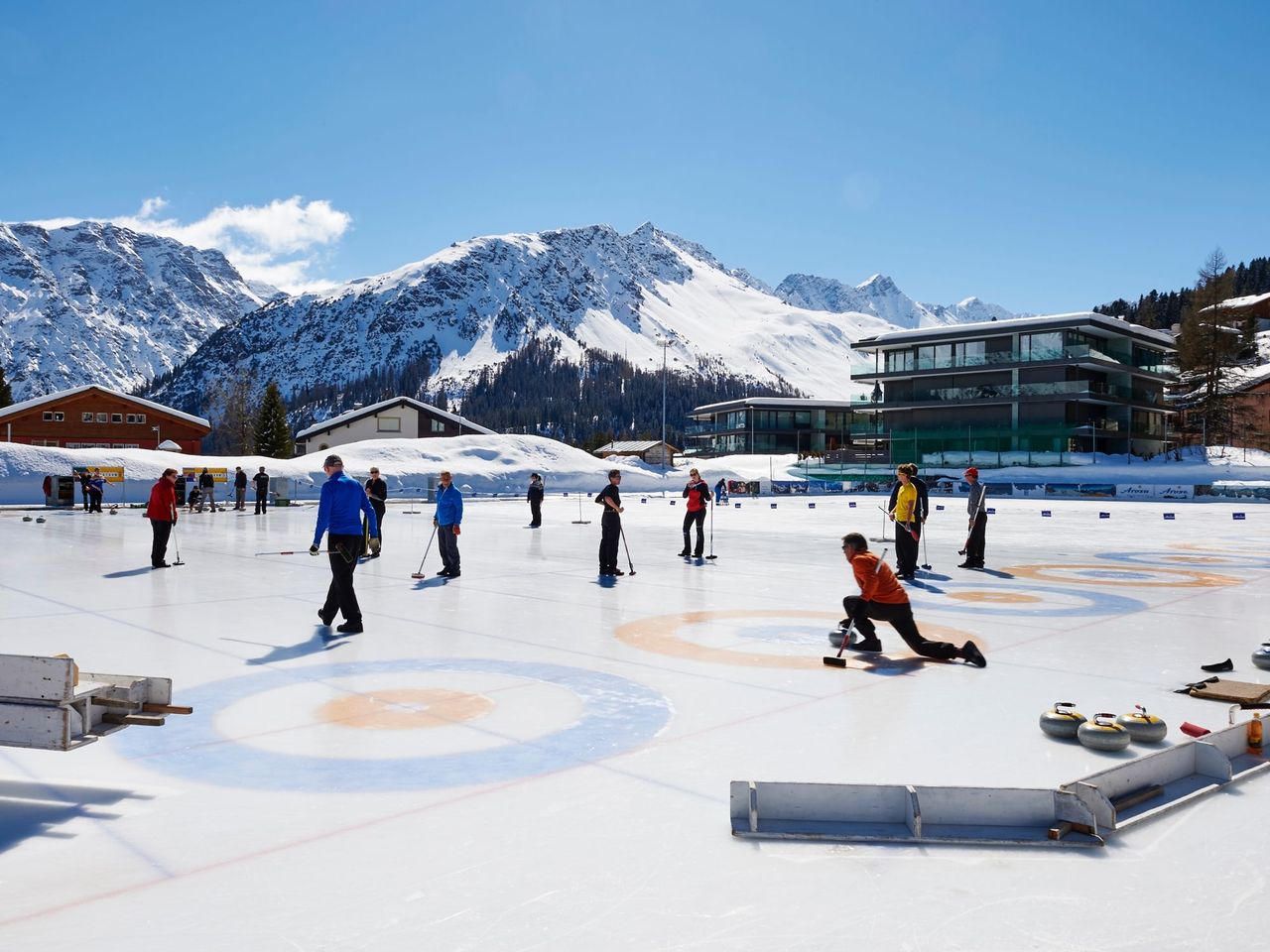 Curling trial course Arosa Monday