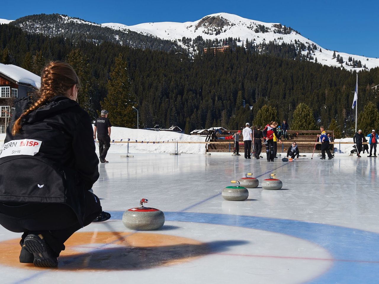 Curling trial course Arosa Monday