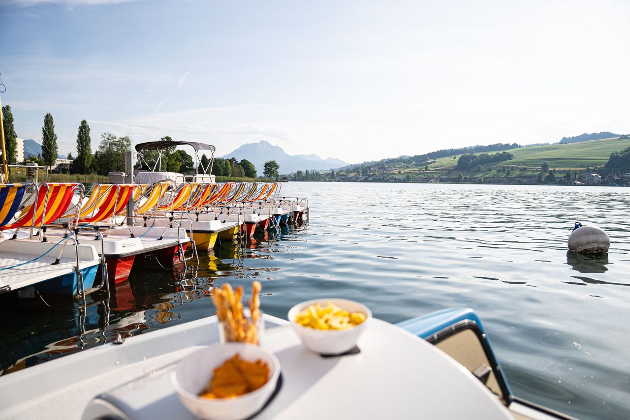 Pedalo Apero Picknick auf dem Vierwaldstättersee