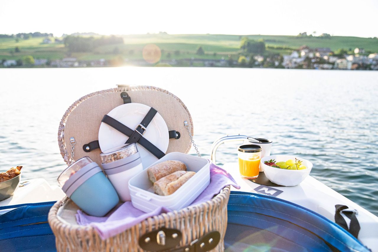 Breakfast Boat Picnic on Lake Lucerne