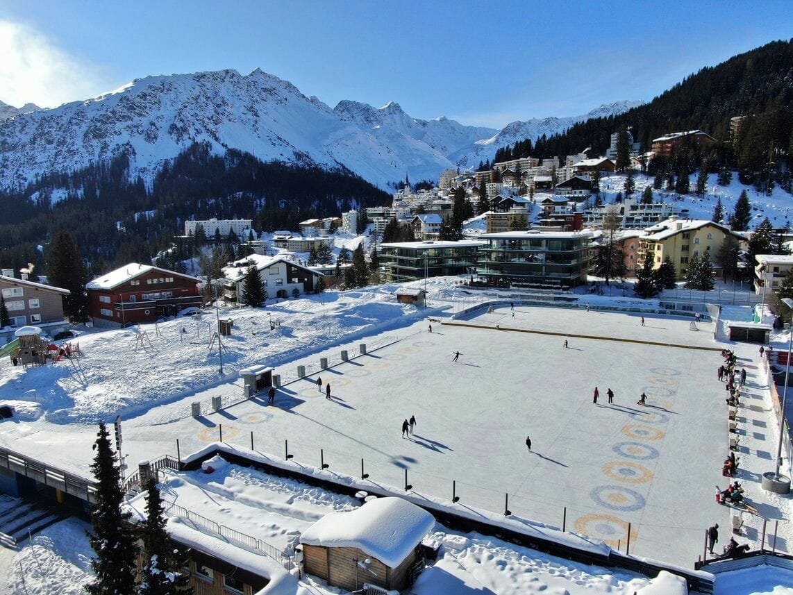 Ice stock sport trial course Arosa thursdays