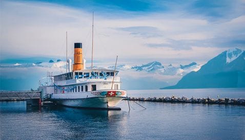 Genfersee Ticket ab Lausanne bis Evian-les-Bains und zurück