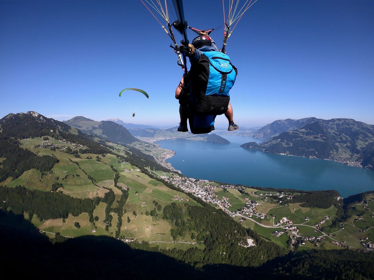 Niederbauen-Emmetten Gleitschirmfliegen Tandem