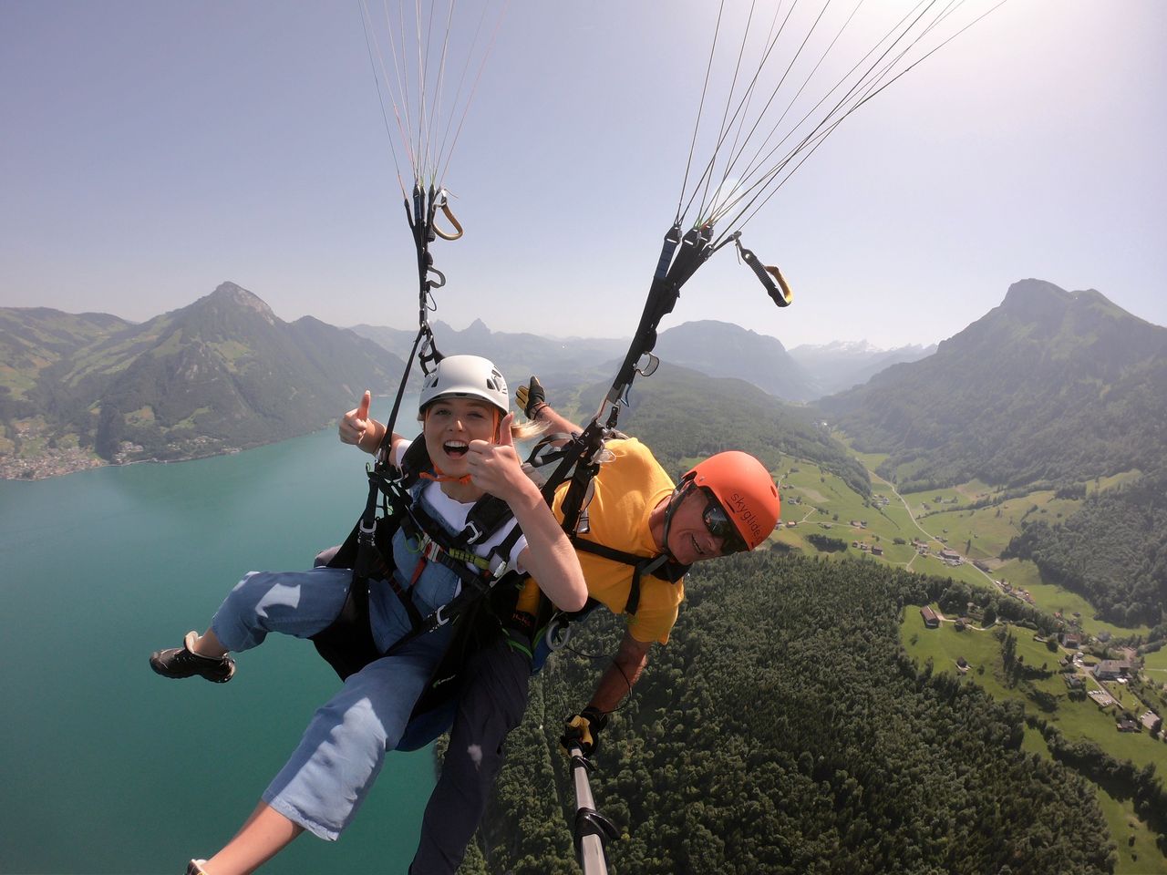Niederbauen-Emmetten Gleitschirmfliegen Tandem