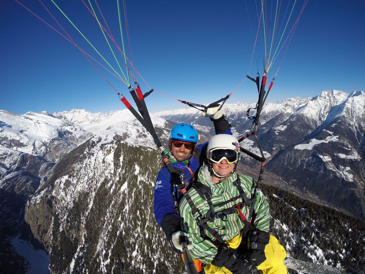 Rosswald Gleitschirmfliegen Tandem im Wallis