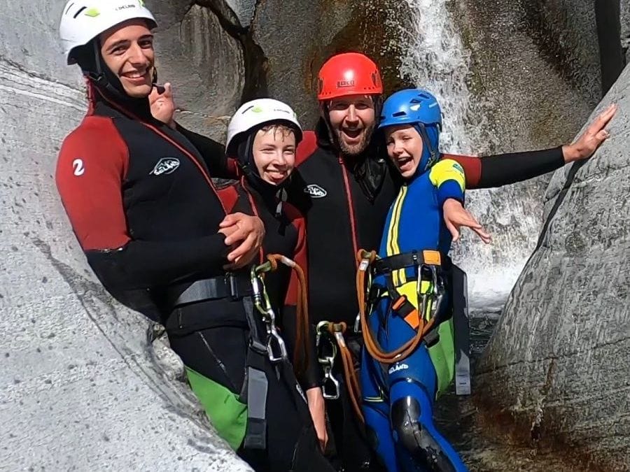 Boggera Canyoning für Familien Bellinzona-Biasca