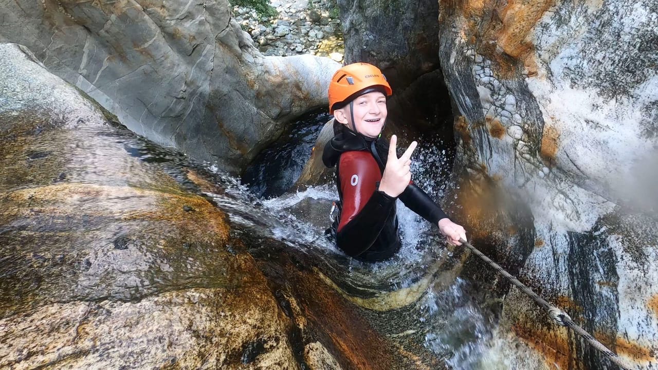 Boggera Canyoning für Familien Bellinzona-Biasca