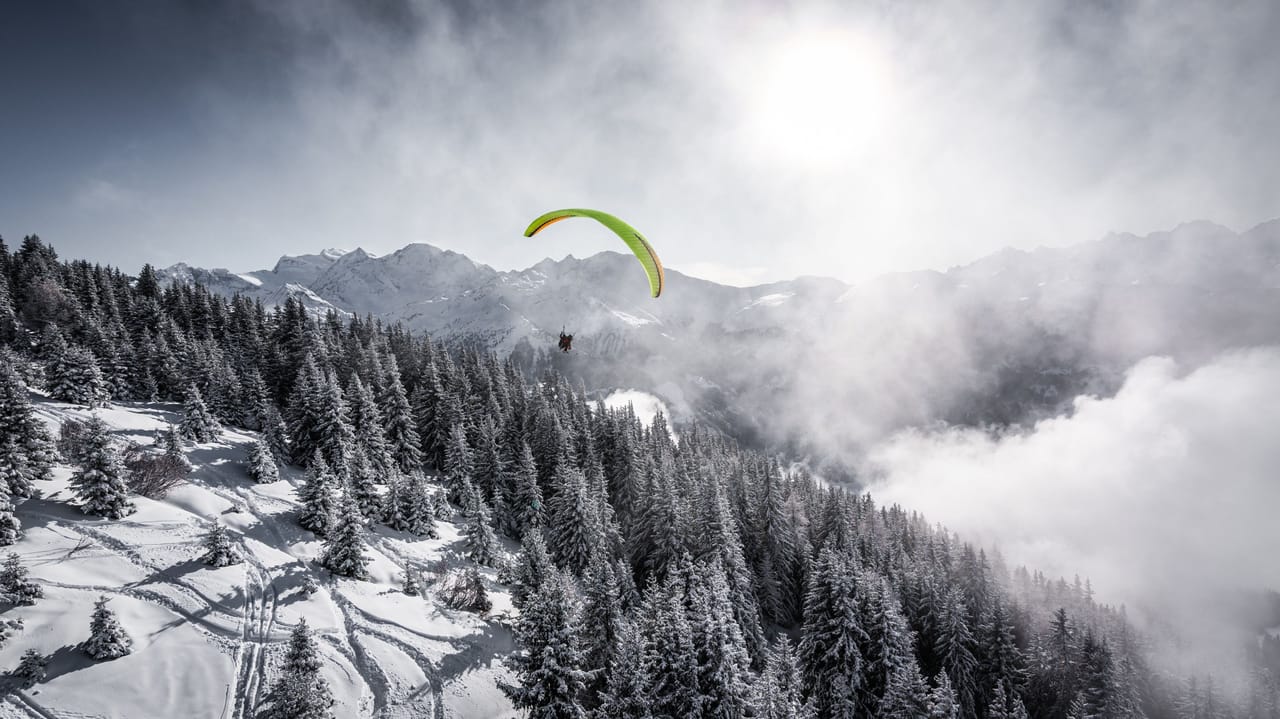 Verbier Gleitschirmfliegen Tandem