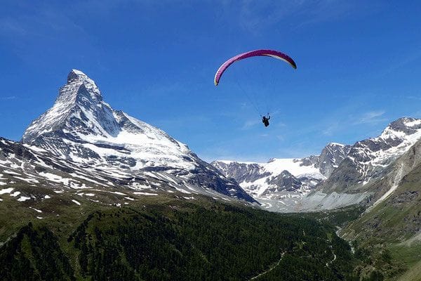 Rosswald Gleitschirmfliegen Tandem im Wallis