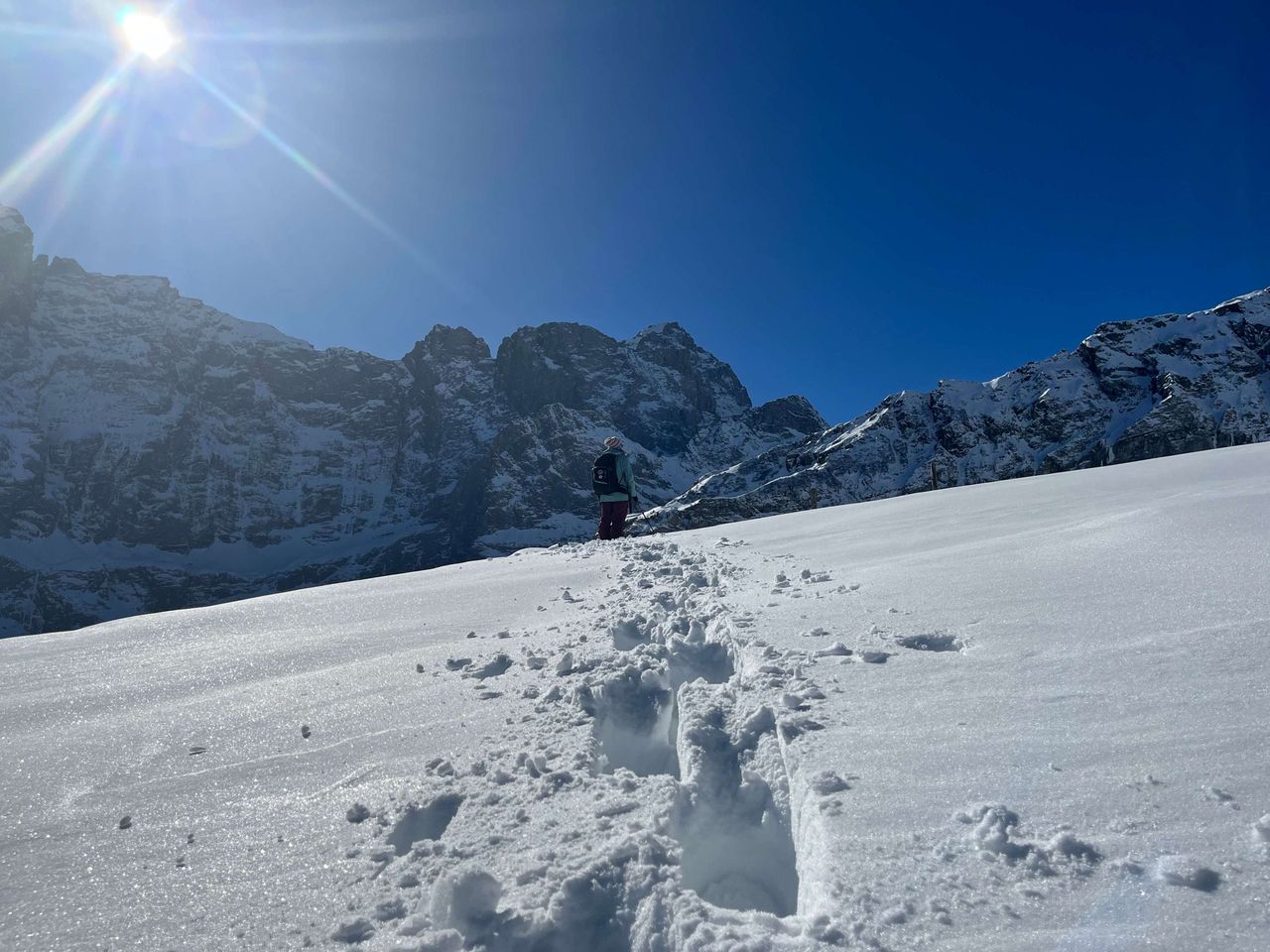 Individuelle, geführte Schneeschuhwanderung in Uri