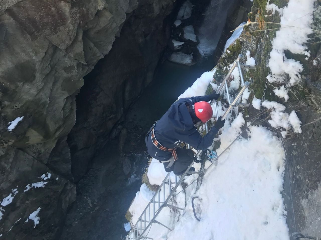 Gorge Alpine Klettersteig im Winter