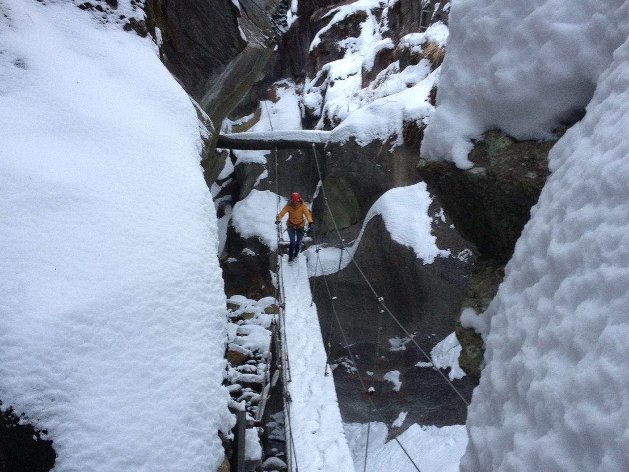 Gorge Alpine Klettersteig im Winter