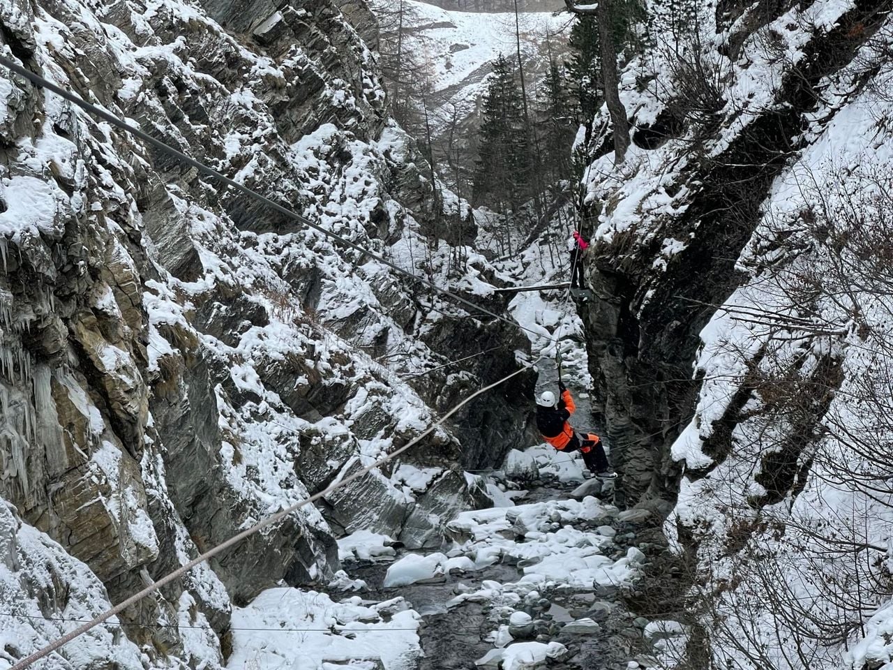 Gorge Alpine Klettersteig im Winter