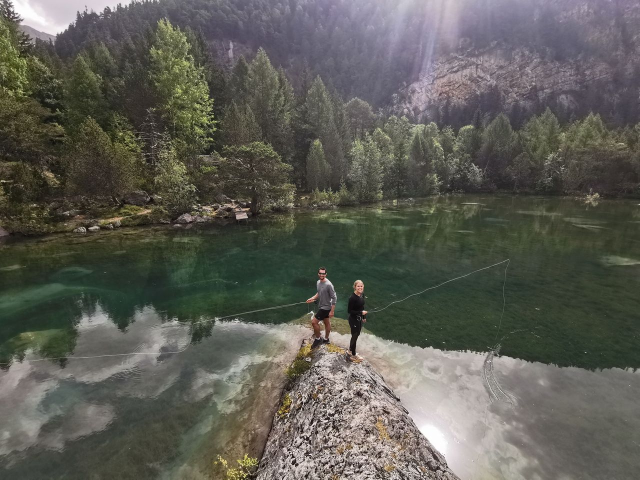 Fliegenfischen im Tal von Derborence im Wallis