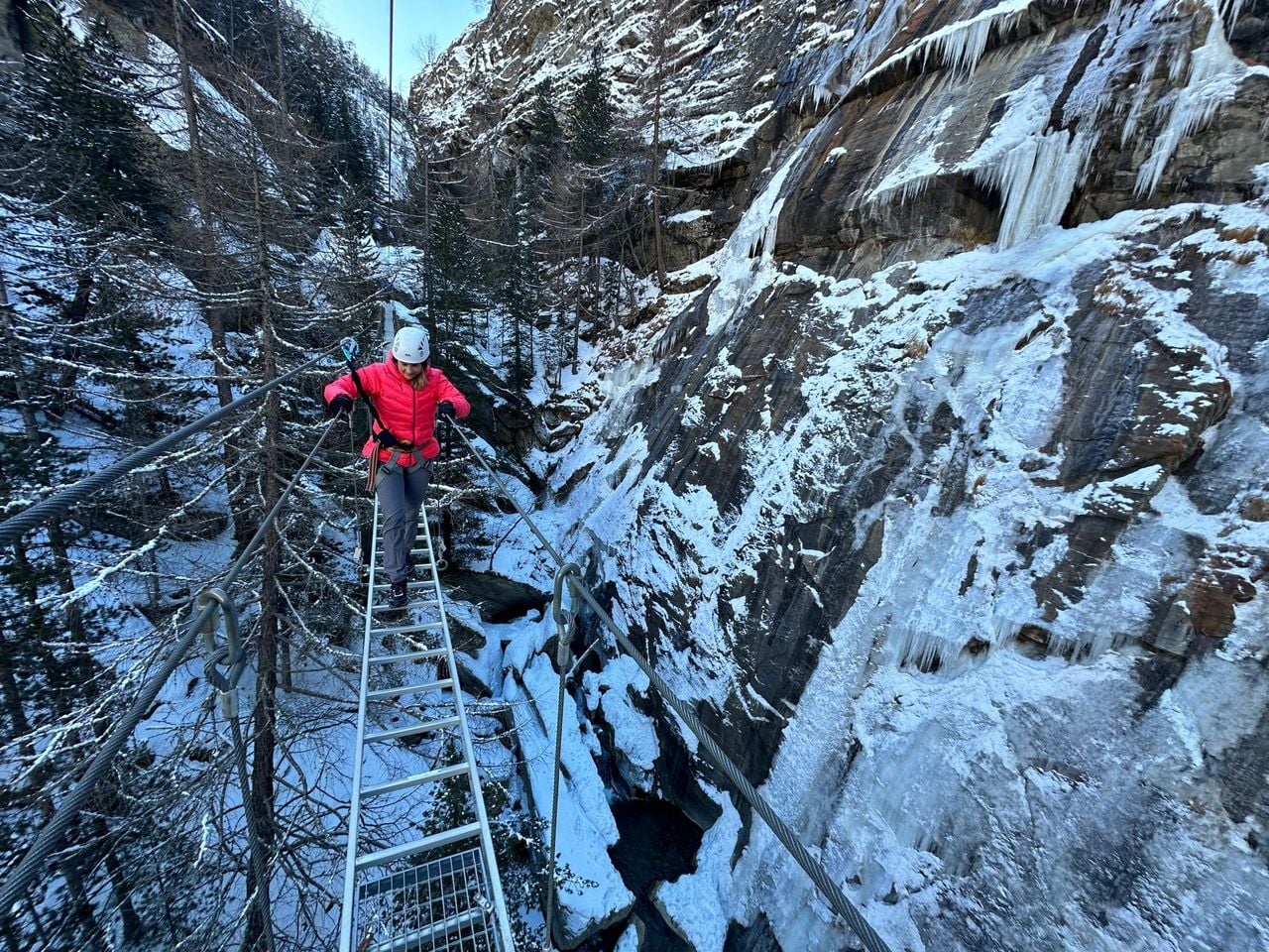 Gorge Alpine Klettersteig im Winter