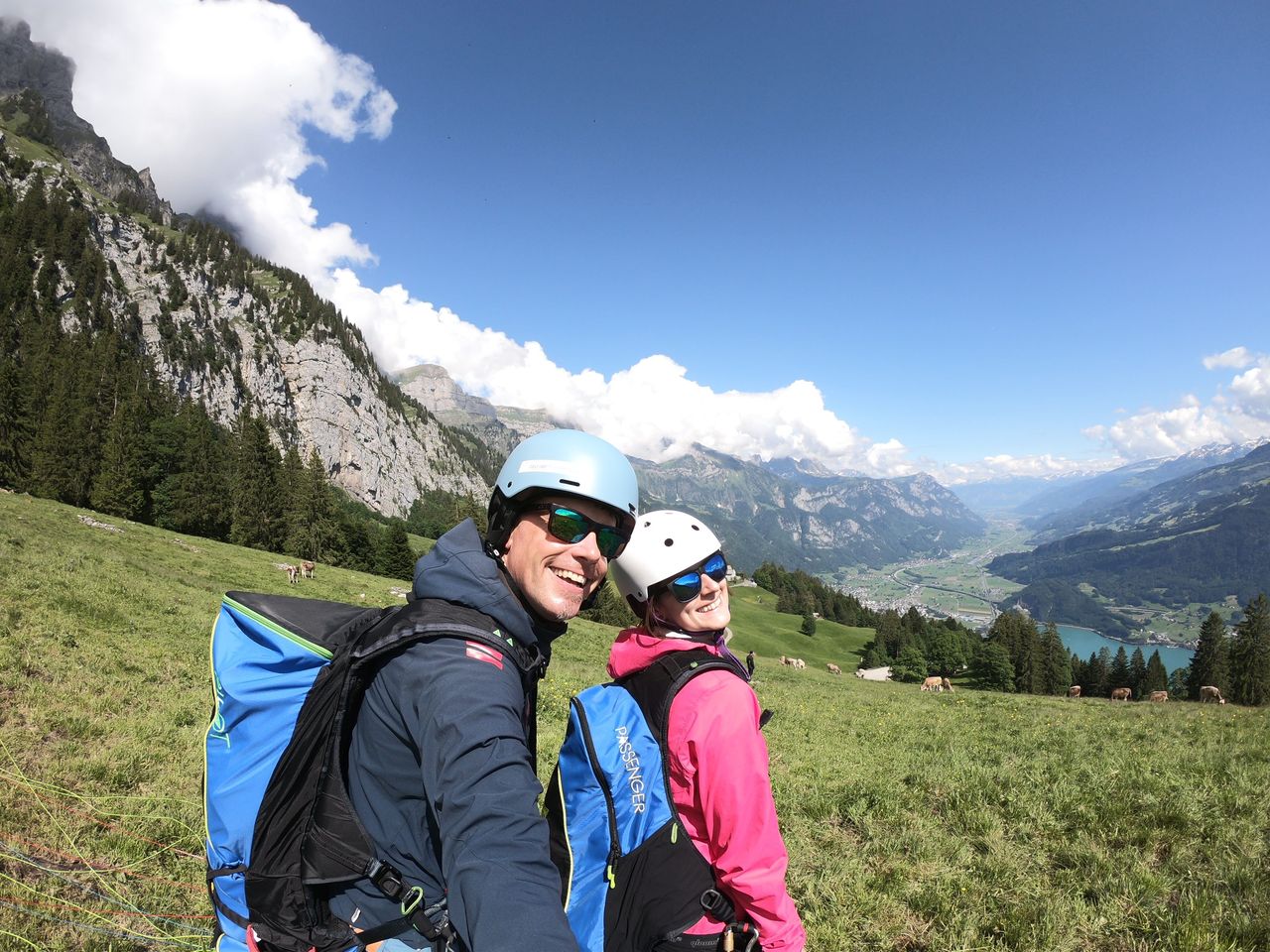 Davos Gleitschirmfliegen mit Privatpilot halber Tag