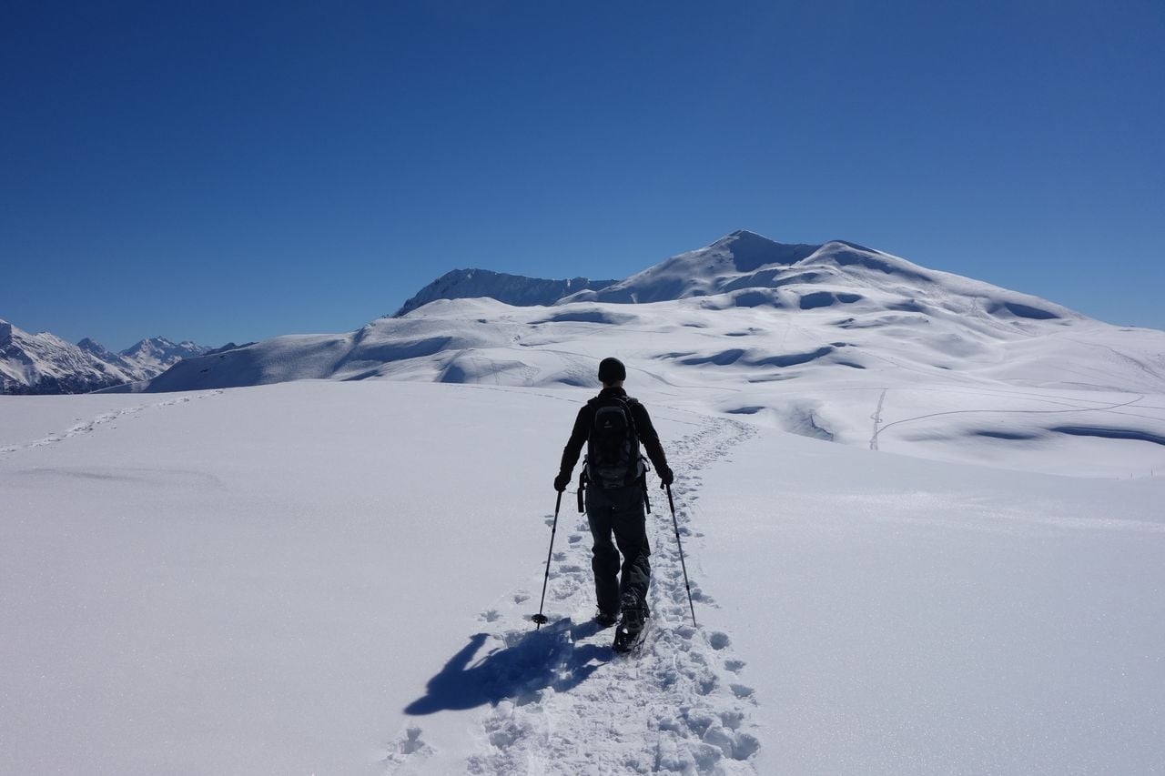 Snowshoe hike Pradaschier from Chur incl. special lunch and train ticket