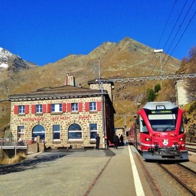 Mountain bike tour Bernina Express Grisons