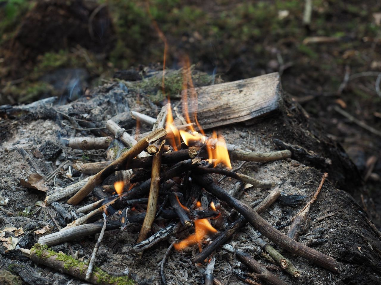 "Feuerküche" kochen über dem Feuer privat
