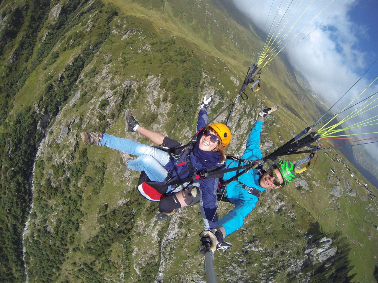 Belalp Gleitschirmfliegen Tandem im Wallis