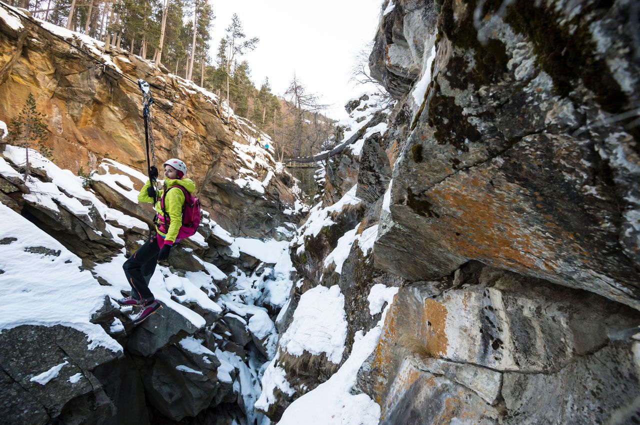 Gorge Alpine Klettersteig im Winter