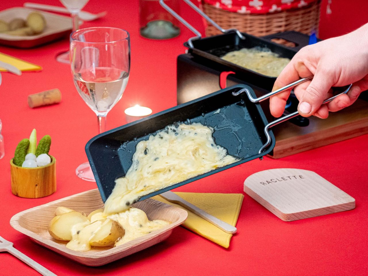 Raclette auf dem See im Engadin