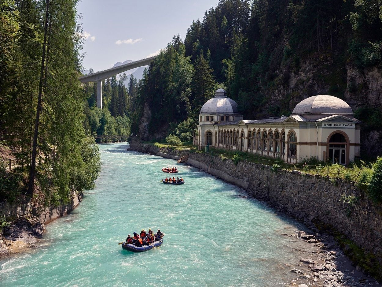 Scuol und Giarsun Rafting auf dem Inn im Engadin inkl. BBQ