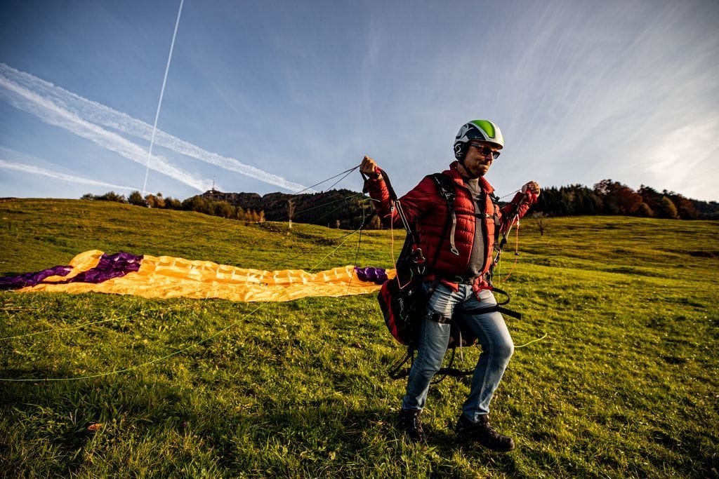 Schnuppertag Gleitschirmfliegen Lektion in Goldau